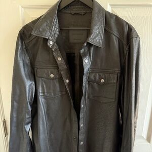 Allsaints button up leather jscket